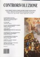 Ritorna Controrivoluzione, la rivista del trono e dell’altare